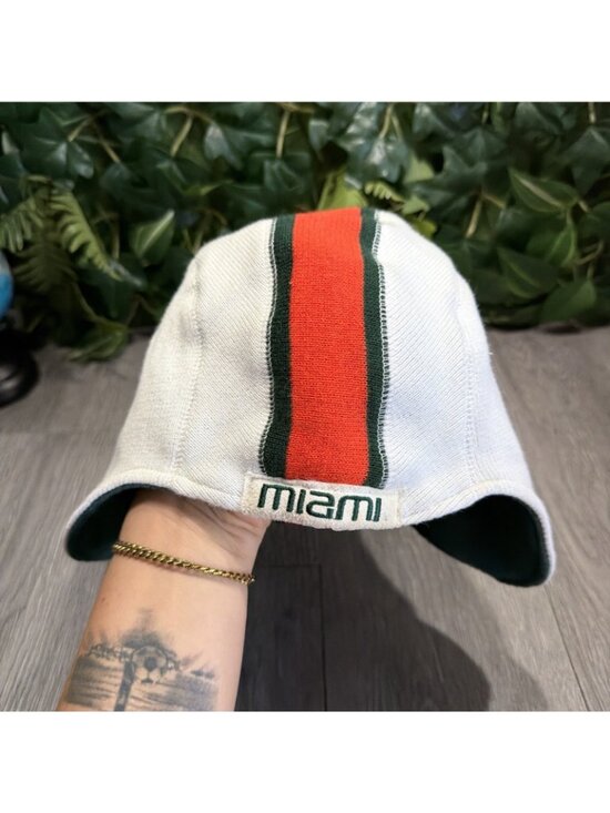 University of Miami Hurricanes Beanie Hat Knit Skull Cap Football Jersey Hat UM main image 8